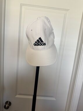 adidas White Cap with Black Logo